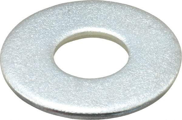 Value Collection - 1/2" Screw, Steel USS Flat Washer - 9/16" ID x 1-3/8" OD, 7/64" Thick, Zinc-Plated Finish - Best Tool & Supply