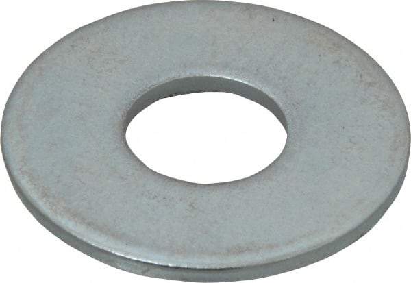 Value Collection - 5/8" Screw, Steel USS Flat Washer - 11/16" ID x 1-3/4" OD, 9/64" Thick, Zinc-Plated Finish - Best Tool & Supply