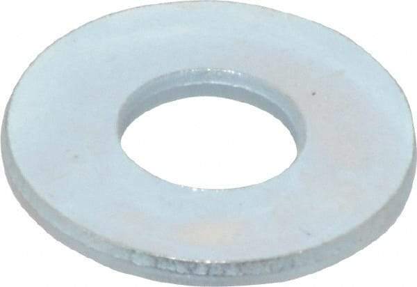 Value Collection - 1/4" Screw, Steel USS Flat Washer - 5/16" ID x 3/4" OD, 1/16" Thick, Zinc-Plated Finish - Best Tool & Supply