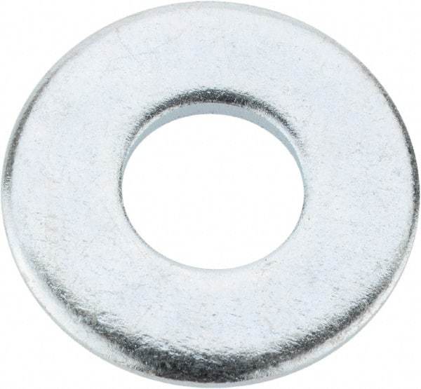 Value Collection - 5/16" Screw, Steel USS Flat Washer - 3/8" ID x 7/8" OD, 0.0781" Thick, Zinc-Plated Finish - Best Tool & Supply