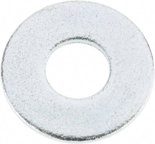 Value Collection - 1/2" Screw, Steel USS Flat Washer - 9/16" ID x 1-3/8" OD, 0.1094" Thick, Zinc-Plated Finish - Best Tool & Supply