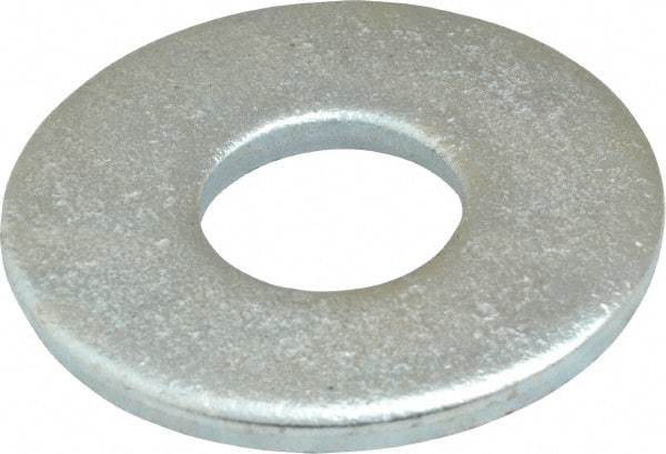 Value Collection - 5/8" Screw, Steel USS Flat Washer - 11/16" ID x 1-3/4" OD, 9/64" Thick, Zinc-Plated Finish - Best Tool & Supply