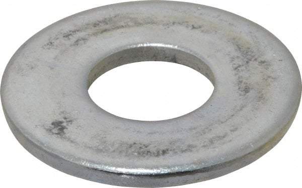 Value Collection - 7/8" Screw, Steel USS Flat Washer - 15/16" ID x 2-1/4" OD, 0.1719" Thick, Zinc-Plated Finish - Best Tool & Supply