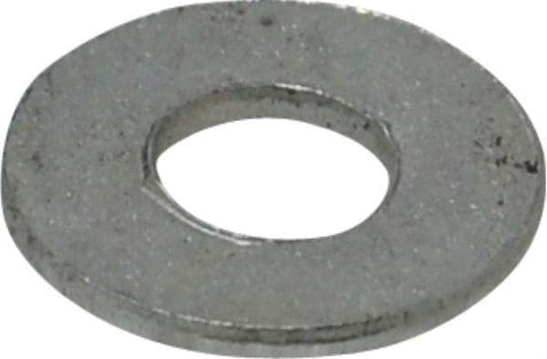 Value Collection - #10 Screw, Steel SAE Flat Washer - 7/32" ID x 1/2" OD, 3/64" Thick, Zinc-Plated Finish - Best Tool & Supply