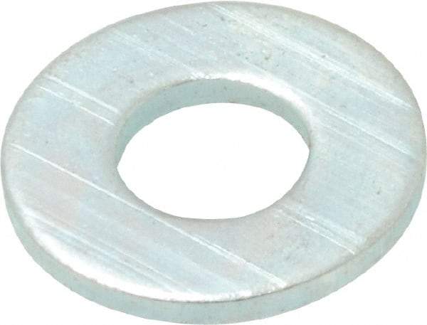 Value Collection - #12 Screw, Steel SAE Flat Washer - 1/4" ID x 9/16" OD, 1/16" Thick, Zinc-Plated Finish - Best Tool & Supply