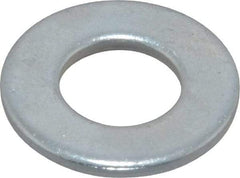 Value Collection - 3/8" Screw, Steel SAE Flat Washer - 13/32" ID x 13/16" OD, 1/16" Thick, Zinc-Plated Finish - Best Tool & Supply