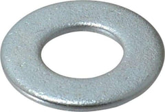 Value Collection - 1/2" Screw, Steel SAE Flat Washer - 17/32" ID x 1-1/16" OD, 3/32" Thick, Zinc-Plated Finish - Best Tool & Supply