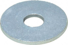 Value Collection - 1/4" Screw, Steel Fender Flat Washer - 1/4" ID x 1" OD, 0.049" Thick, Zinc-Plated Finish - Best Tool & Supply