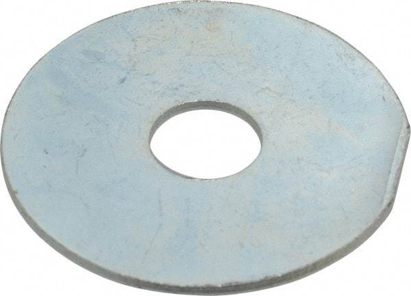 Value Collection - 1/2" Screw, Steel Fender Flat Washer - 1/2" ID x 2" OD, 0.06" Thick, Zinc-Plated Finish - Best Tool & Supply