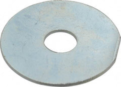 Value Collection - 1/2" Screw, Steel Fender Flat Washer - 1/2" ID x 2" OD, 0.06" Thick, Zinc-Plated Finish - Best Tool & Supply