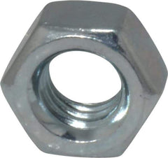 Value Collection - 5/16-18 UNC Steel Right Hand Hex Nut - 1/2" Across Flats, 0.2656" High, Zinc-Plated Finish - Best Tool & Supply