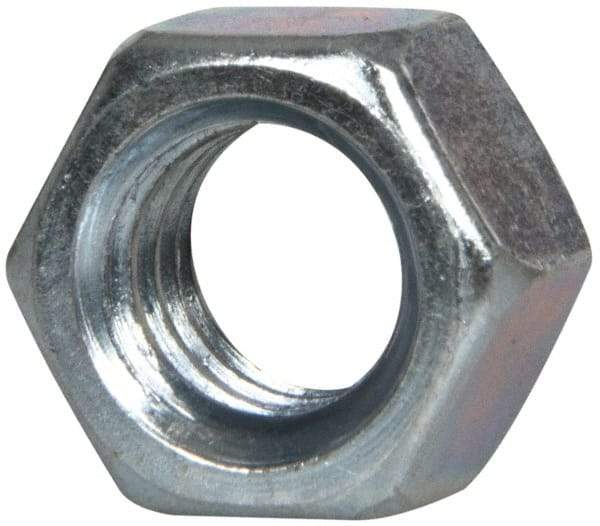 Value Collection - 3/8-16 UNC Steel Right Hand Hex Nut - 9/16" Across Flats, 0.3281" High, Zinc-Plated Finish - Best Tool & Supply