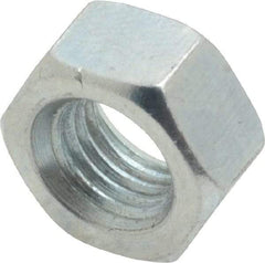 Value Collection - 5/16-24 UNF Steel Right Hand Hex Nut - 1/2" Across Flats, 0.2656" High, Zinc-Plated Finish - Best Tool & Supply