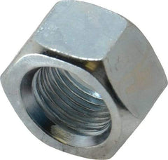 Value Collection - 1/2-20 UNF Steel Right Hand Hex Nut - 3/4" Across Flats, 7/16" High, Zinc-Plated Finish - Best Tool & Supply