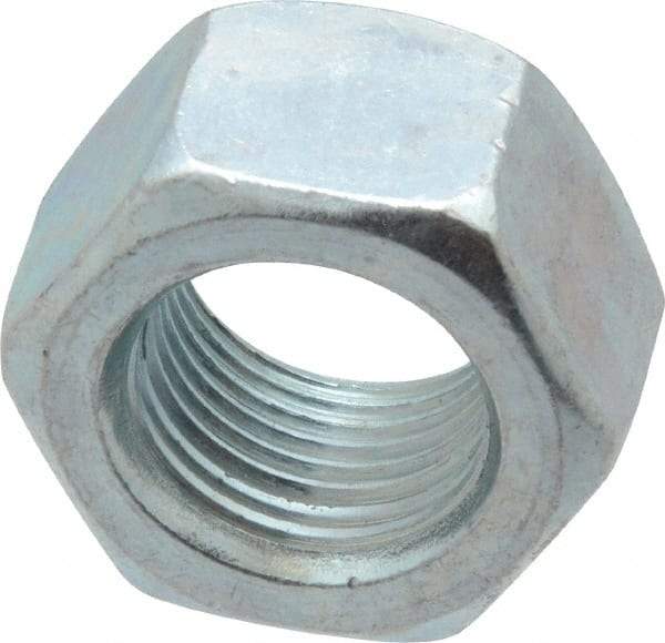 Value Collection - 5/8-18 UNF Steel Right Hand Hex Nut - 15/16" Across Flats, 0.5469" High, Zinc-Plated Finish - Best Tool & Supply