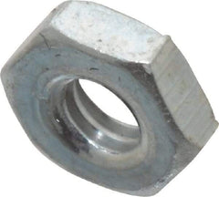 Value Collection - #3-48 UNC Steel Right Hand Machine Screw Hex Nut - 3/16" Across Flats, 1/16" High, Zinc Clear Finish - Best Tool & Supply