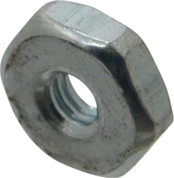 Value Collection - #5-40 UNC Steel Right Hand Machine Screw Hex Nut - 5/16" Across Flats, 7/64" High, Zinc Clear Finish - Best Tool & Supply