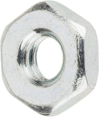 Value Collection - #10-24 UNC Steel Right Hand Machine Screw Hex Nut - 3/8" Across Flats, 1/8" High, Zinc-Plated Finish - Best Tool & Supply