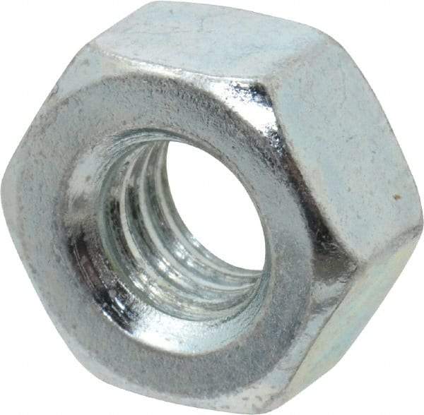 Value Collection - 5/16-18 UNC Steel Right Hand Heavy Hex Nut - 9/16" Across Flats, 0.2969" High, Zinc-Plated Finish - Best Tool & Supply