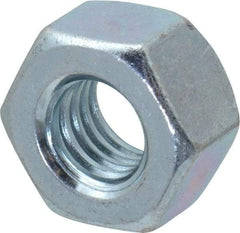 Value Collection - 7/16-14 UNC Steel Right Hand Heavy Hex Nut - 3/4" Across Flats, 0.4219" High, Zinc-Plated Finish - Best Tool & Supply