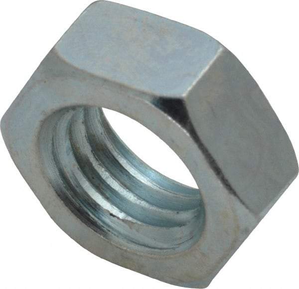 Value Collection - 5/8-11 UNC Steel Right Hand Hex Jam Nut - 15/16" Across Flats, 3/8" High, Zinc-Plated Finish - Best Tool & Supply