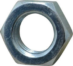 Value Collection - 1-8 UNC Steel Right Hand Hex Jam Nut - 1-1/2" Across Flats, 0.5469" High, Zinc-Plated Finish - Best Tool & Supply