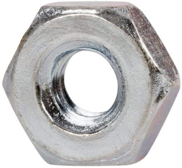 Value Collection - 7/16-20 UNF Steel Right Hand Hex Jam Nut - 11/16" Across Flats, 1/4" High, Zinc-Plated Finish - Best Tool & Supply