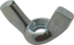 Value Collection - #6-32 UNC, Zinc Plated, Steel Standard Wing Nut - 0.72" Wing Span, 0.41" Wing Span - Best Tool & Supply