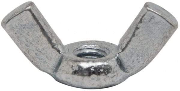 Value Collection - #8-32 UNC, Zinc Plated, Steel Standard Wing Nut - 0.91" Wing Span, 0.47" Wing Span - Best Tool & Supply