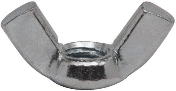 Value Collection - 5/16-18 UNC, Zinc Plated, Steel Standard Wing Nut - 1-1/4" Wing Span, 0.66" Wing Span - Best Tool & Supply