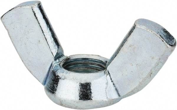 Value Collection - 5/16-24 UNF, Zinc Plated, Steel Standard Wing Nut - 1-1/4" Wing Span, 0.66" Wing Span - Best Tool & Supply