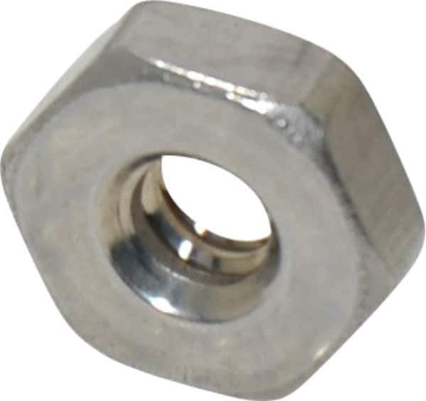 Value Collection - #6-32 UNC Stainless Steel Right Hand Machine Screw Hex Nut - 5/16" Across Flats, 7/64" High, Uncoated - Best Tool & Supply