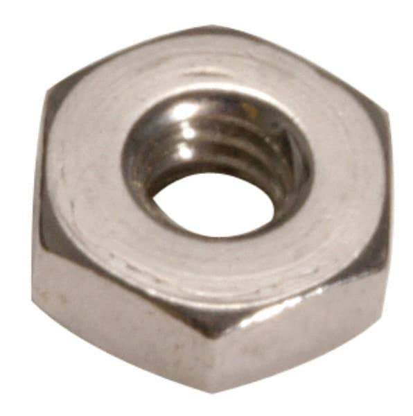 Made in USA - #4-40 UN Steel Right Hand Machine Screw Hex Nut - 1/4" Across Flats, 0.098" High, Cadmium-Plated Finish - Best Tool & Supply