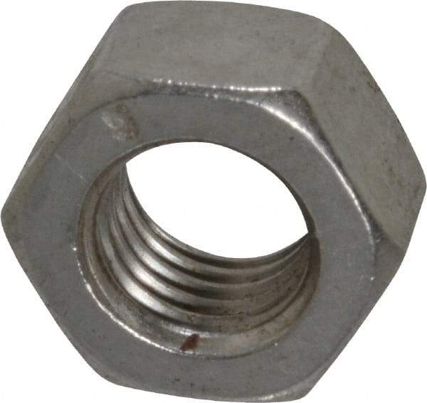 Value Collection - 5/16-24 UNF Stainless Steel Right Hand Hex Nut - 1/2" Across Flats, 17/64" High, Uncoated - Best Tool & Supply