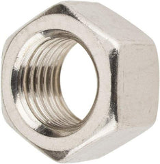 Value Collection - 3/8-24 UNF Stainless Steel Right Hand Hex Nut - 9/16" Across Flats, 21/64" High, Uncoated - Best Tool & Supply