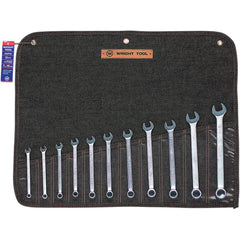Wright Tool & Forge - 11 Pc, 7 -19mm, 12-Point Metric Combination Wrench Set - Exact Industrial Supply