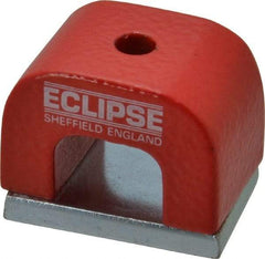 Eclipse - 1 Hole, 3/16" Hole Diam, 51/64" Overall Width, 1-3/16" Deep, 51/64" High, Alnico Power Magnets - 0.3" Pole Width, 550°C Max Operating Temp, Grade 5 Alnico - Best Tool & Supply