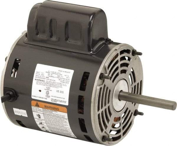 US Motors - 1/3 hp, ODP Enclosure, Auto Thermal Protection, 1,650 RPM, 115 Volt, 60 Hz, Industrial Electric AC/DC Motor - Size 48 Frame, Stud Mount, 1 Speed, Ball Bearings, 4.0 Full Load Amps, B Class Insulation, CW Lead End - Best Tool & Supply