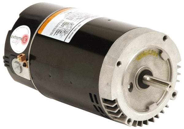 US Motors - 1.5 hp, ODP Enclosure, Auto Thermal Protection, 3,450 RPM, 115/230 Volt, 60 Hz, Industrial Electric AC/DC Motor - Size 56 Frame, C-Face Mount, 1 Speed, Ball Bearings, B Class Insulation, CW Lead End - Best Tool & Supply