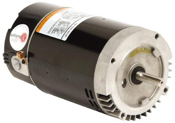 US Motors - 2 hp, ODP Enclosure, Auto Thermal Protection, 3,450 RPM, 115/230 Volt, 60 Hz, Industrial Electric AC/DC Motor - Size 56 Frame, C-Face Mount, 1 Speed, Ball Bearings, B Class Insulation, CCW Drive End - Best Tool & Supply