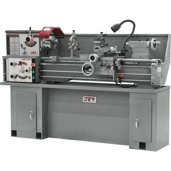 Jet - 13" Swing, 40" Between Centers, 230 Volt, Single Phase Bench Lathe - 5MT Taper, 2 hp, 70 to 2,000 RPM, 1-1/2" Bore Diam, 32" Deep x 47" High x 71" Long - Best Tool & Supply