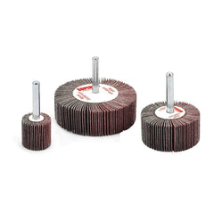 Superior Abrasives - Mounted Flap Wheels; Abrasive Type: Coated ; Outside Diameter (Inch): 1 ; Face Width (Inch): 1 ; Abrasive Material: Aluminum Oxide ; Grade: Universal ; Mounting Type: 1/4" Shank - Exact Industrial Supply