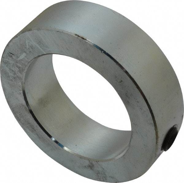 Climax Metal Products - 2-3/16" Bore, Steel, Set Screw Shaft Collar - 3-1/4" Outside Diam, 15/16" Wide - Best Tool & Supply