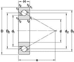 Angular Contact Ball Bearing: 90 mm Bore Dia, 160 mm OD, 30 mm OAW, Without Flange 25 ° Contact Angle, 38,588 lb Static Load, 44,049 lb Dynamic Load