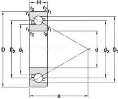 SKF - Radial Ball Bearings Type: Angular Contact Style: Open - Best Tool & Supply