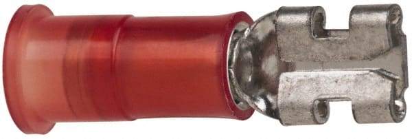 3M - 22 to 18 AWG, Nylon, Partially Insulated, Female Wire Disconnect - 3/16 Inch Wide Tab, Red, RoHS 2011/65/EU Compliant - Best Tool & Supply