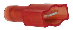 3M - 22 to 18 AWG, Nylon, Fully Insulated, Male Wire Disconnect - 1/4 Inch Wide Tab, Red, RoHS 2011/65/EU Compliant - Best Tool & Supply