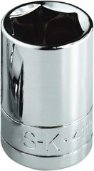 SK - 1-3/8", 1/2" Drive, Standard Hand Socket - 6 Points, Steel, Chrome Finish - Best Tool & Supply