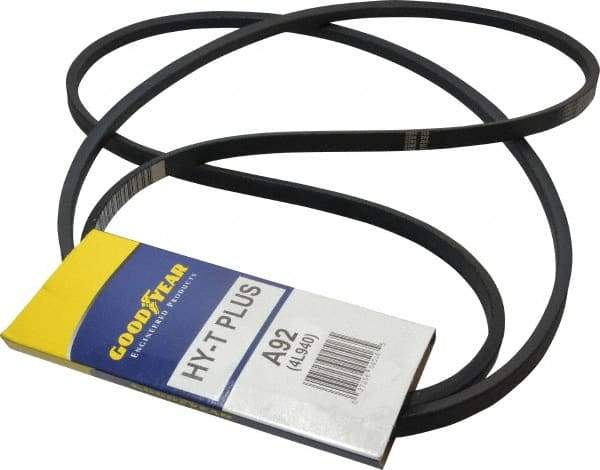 Continental ContiTech - Section A, 94" Outside Length, V-Belt - Wingprene Rubber-Impregnated Fabric, HY-T Matchmaker, No. A92 - Best Tool & Supply