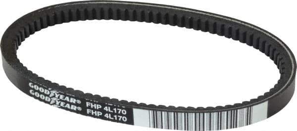 Continental ContiTech - Section 4L, 17" Outside Length, V-Belt - High Traction Rubber, Fractional HP, No. 4L170 - Best Tool & Supply